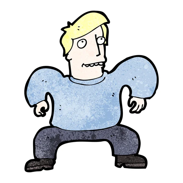 Dibujos animados loco bailando hombre — Vector de stock