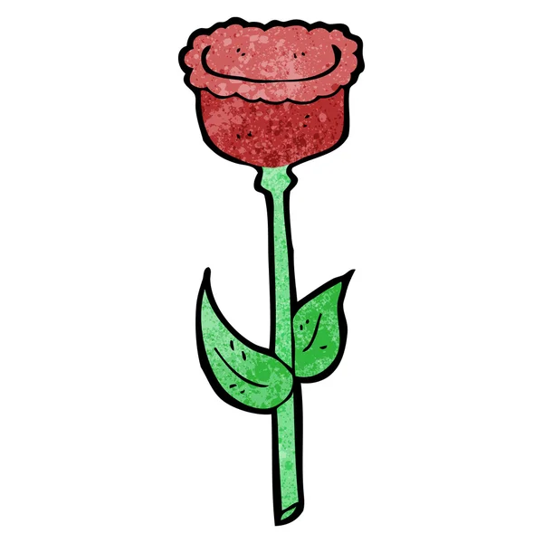 Cartoon Of A Red Tulip Flower — Stockový vektor