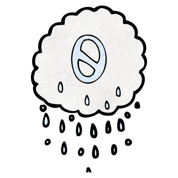 Cartoon raincloud numero zero — Vettoriale Stock