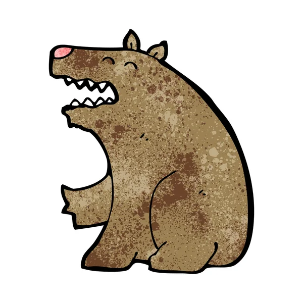 Kreslený divoký medvěd — Stockový vektor