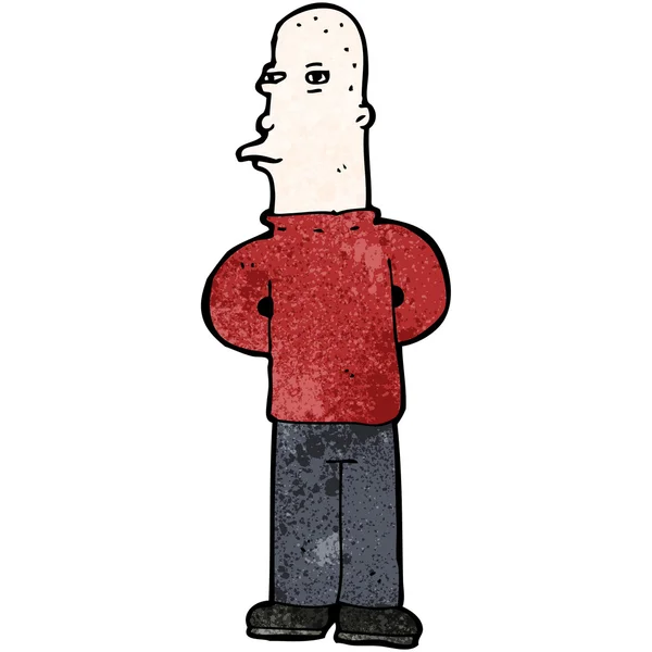 Verdachte cartoon man — Stockvector