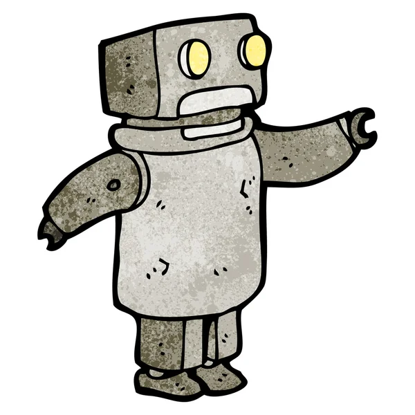 Robot viejo maltratado — Vector de stock