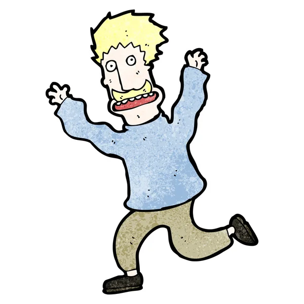 Asustado corriendo hombre de dibujos animados — Archivo Imágenes Vectoriales