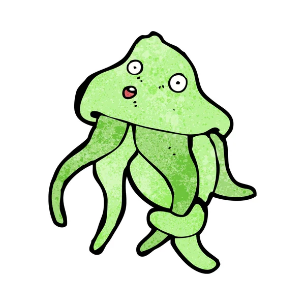 Rolig tecknad squid (raster version) — Stock vektor