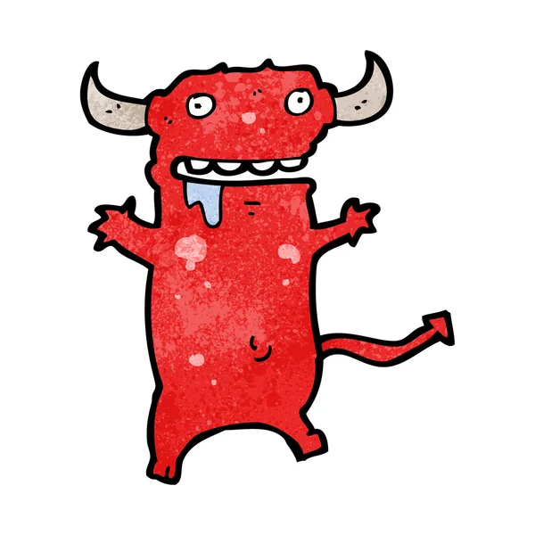 Dancing devil cartoon (raster version) — Stock Vector