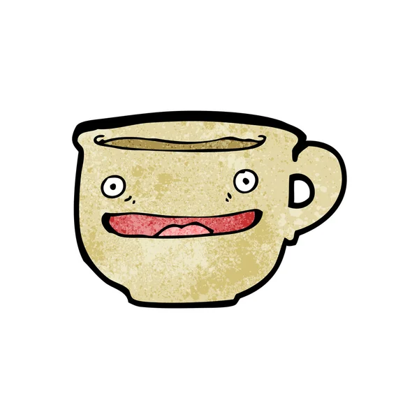 Dibujos animados hablando taza de café — Vector de stock