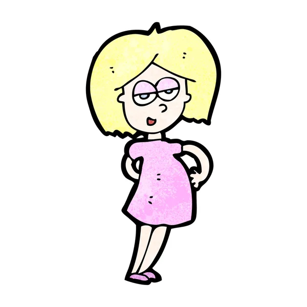 Zwanger vrouw cartoon — Stockvector