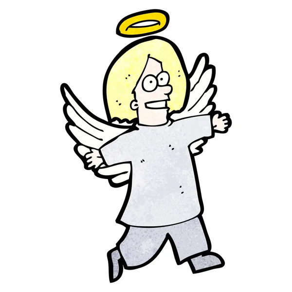 Angel met halo cartoon (raster versie) — Stockvector