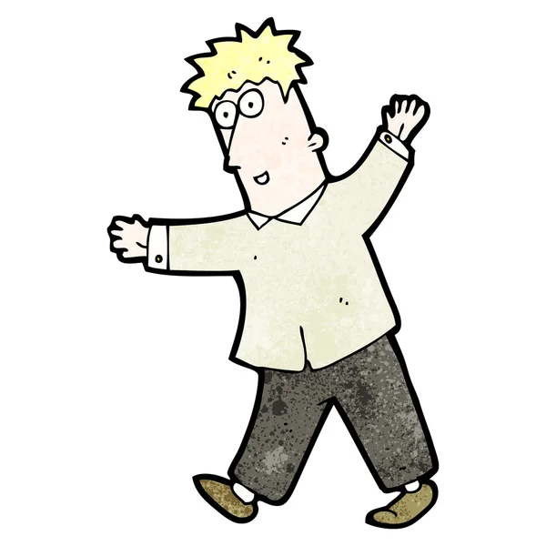 Marcher homme instable dessin animé — Image vectorielle