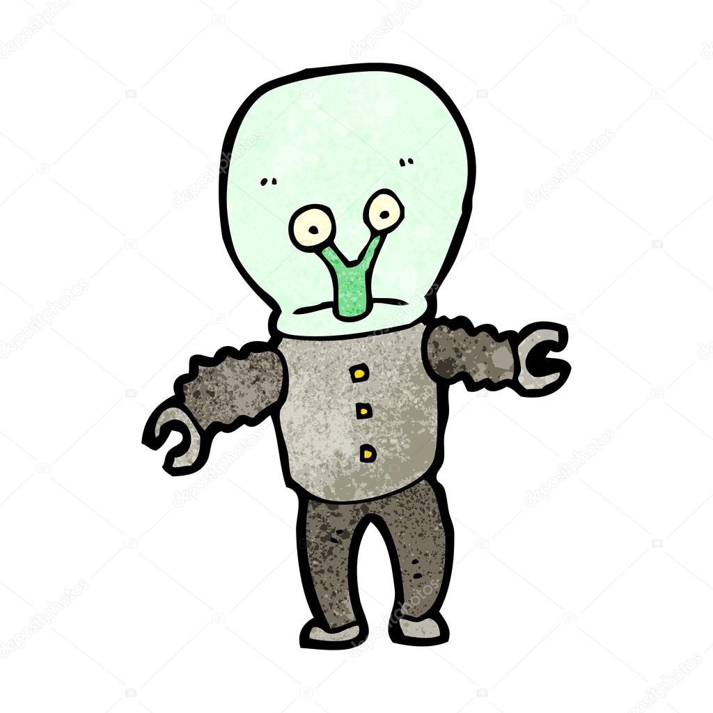 Weird alien cartoon Stock Vector by ©lineartestpilot 21529405