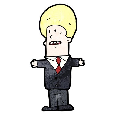 Büyük saç işadamı karikatür