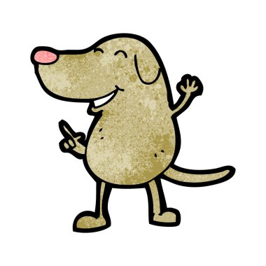 Dans eden köpek çizgi film (raster sürüm)