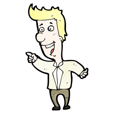 işaretleme man gülüyor karikatür