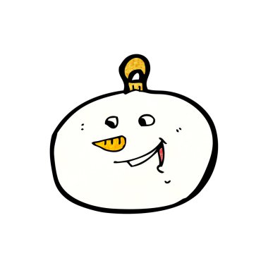 Mutlu kardan adam önemsiz şey karikatür (raster sürüm)