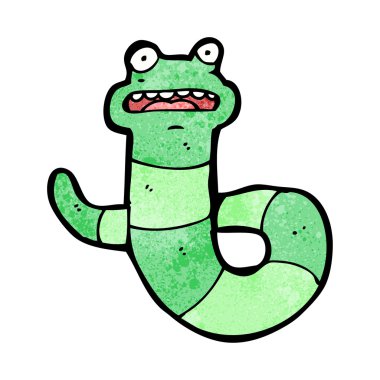 endişeli yılan karikatür