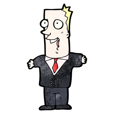 karikatür işaret eden adam