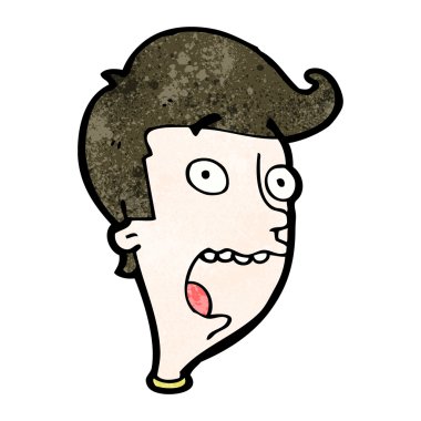 korkmuş çocuk face karikatür