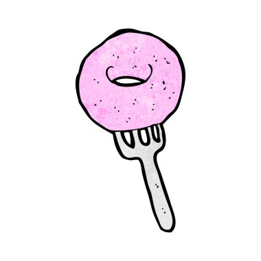 karikatür pembe çörek