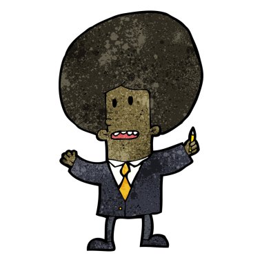 büyük afro çizgi film adam