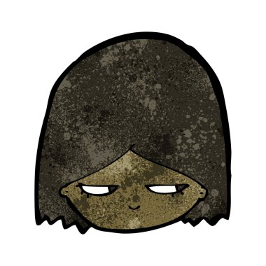 şüpheli ifade karikatür ile kız