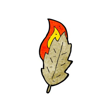 yaprak yanan karikatür