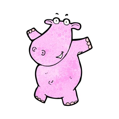 pembe hippo karikatür