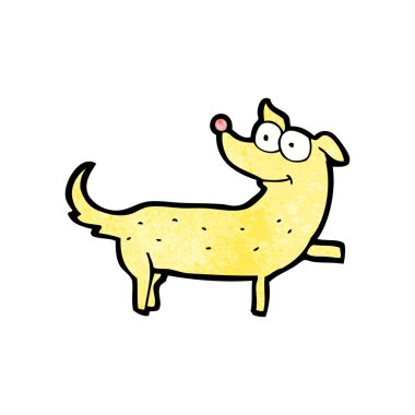 Sarı bir köpek karikatür gülümseyen