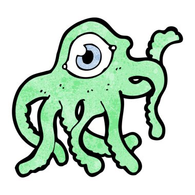 korkunç canavar karikatür