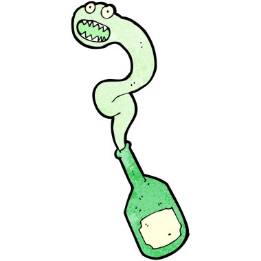 karikatür şişelenmiş hayalet