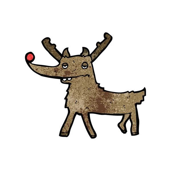红鼻子圣诞驯鹿 — 图库矢量图片
