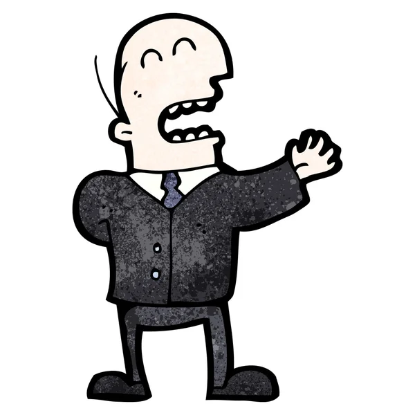 Balding γελοιογραφία άνθρωπος στο κοστούμι — Διανυσματικό Αρχείο