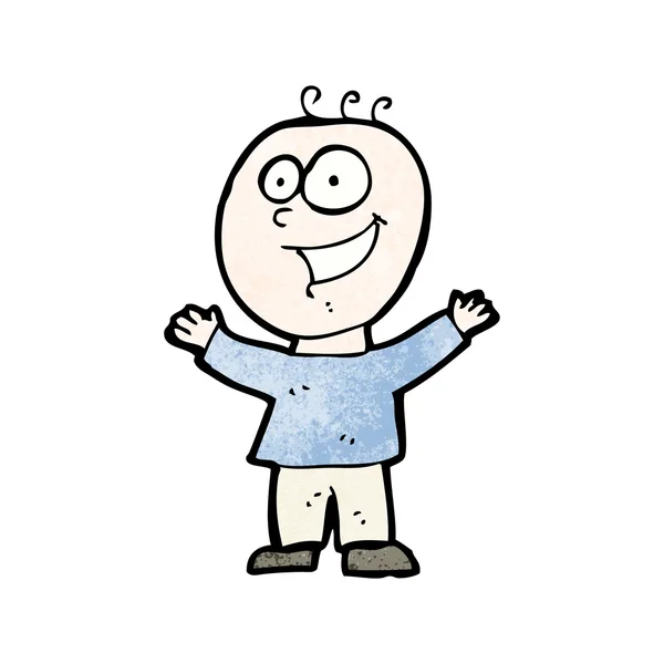 Uomo felice cartone animato — Vettoriale Stock