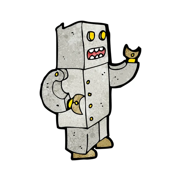 Robot danza de dibujos animados — Vector de stock