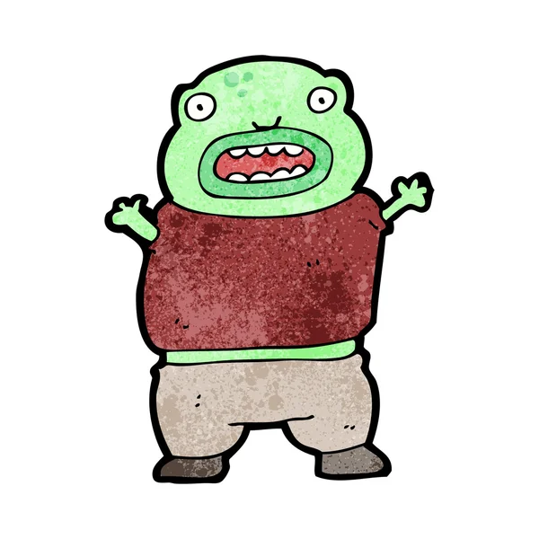 Dessin animé mutant grenouille garçon — Image vectorielle