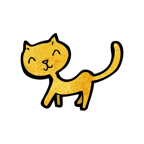 Estiramiento gato dibujos animados — Vector de stock