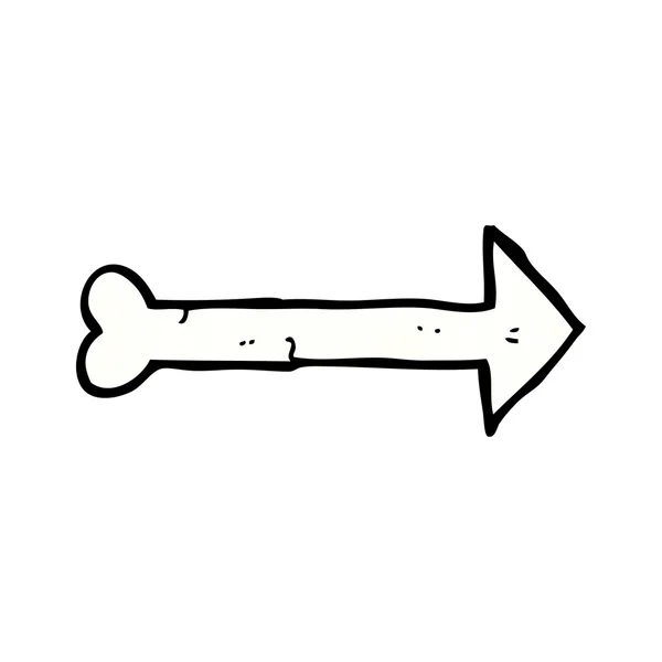 Strzałka kości kreskówka — Wektor stockowy