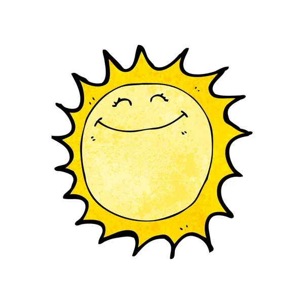Grinning sun cartoon — Stock Vector