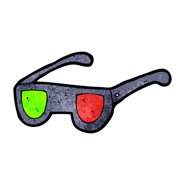 Dessin animé 3d lunettes — Image vectorielle