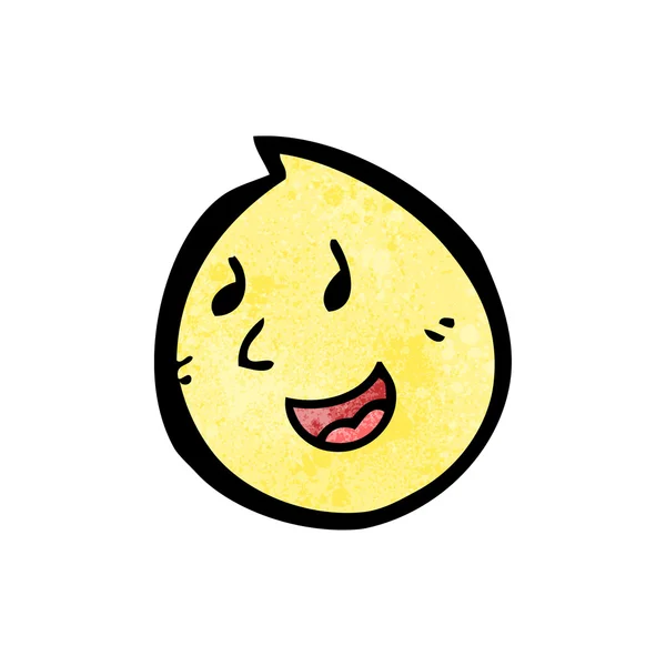 Caricatura feliz emoticono cara — Vector de stock