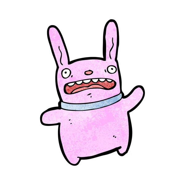 Kreslený vyděšený králík — Stockový vektor