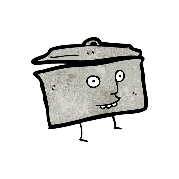 Cartoon cuisine pot caractère — Image vectorielle