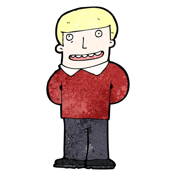 Heureux homme blond dessin animé — Image vectorielle