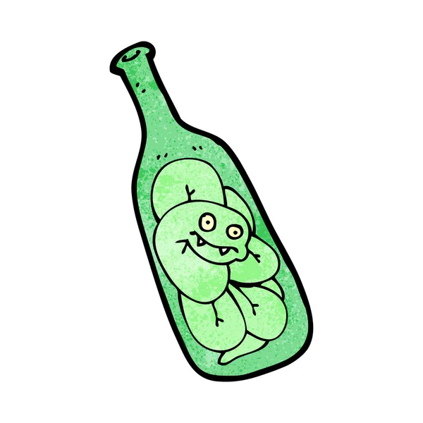 Cartoon slang in fles (raster versie) — Stockvector