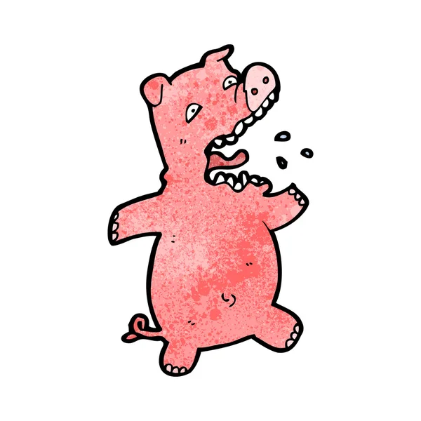 Tecknad gris vinka — Stock vektor