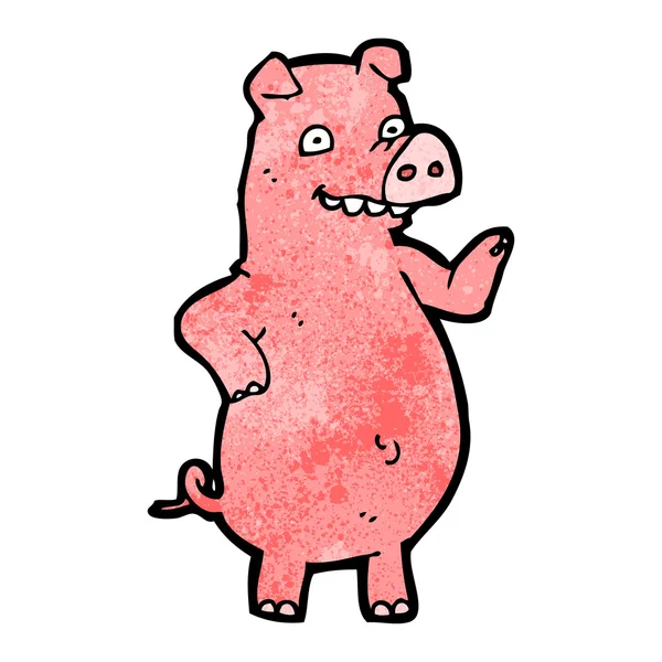 Мультипликационная свинья — стоковый вектор