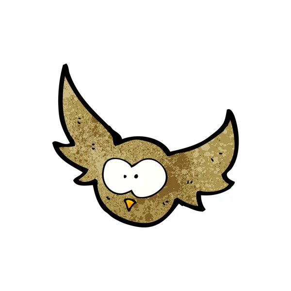 Hibou volant de bande dessinée — Image vectorielle