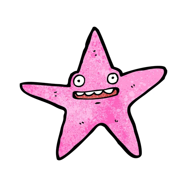 Roze starfish cartoon — Stockvector