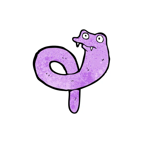 Serpente viola cartone animato — Vettoriale Stock