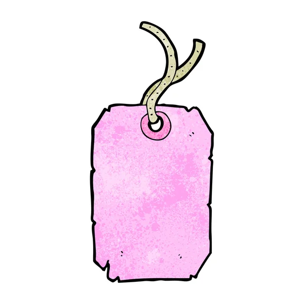 Tag de bagagem rosa desenhos animados — Vetor de Stock