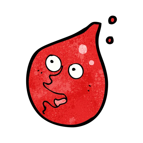 Cartoon amical personnage de goutte de sang — Image vectorielle